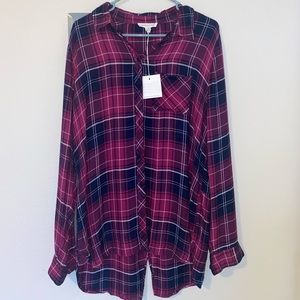 NEW Beach Lunch Lounge Plaid Top